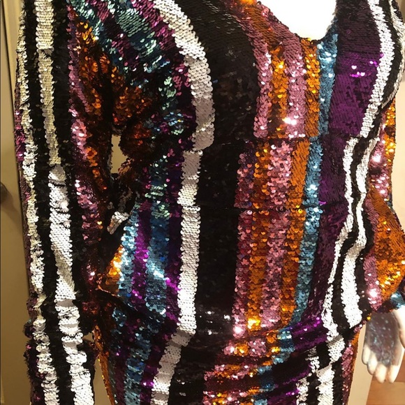 Plus Size Sequin Dress w/ Front pockets - Picture 8 of 8